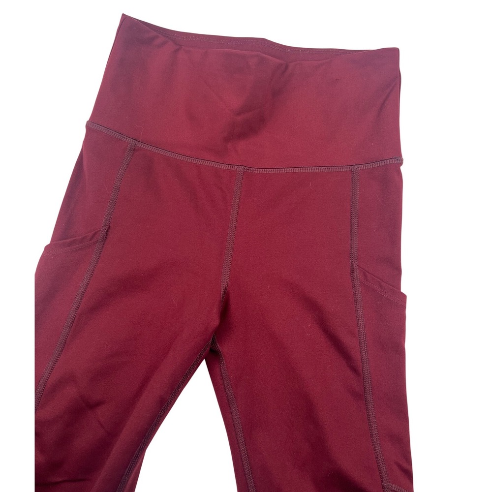 American Eagle The Everything Pocket Legging Burgundy Maroon S Short‎ High Waist